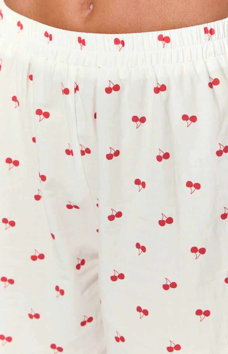 Alexea Cherry Print Pajama Pants