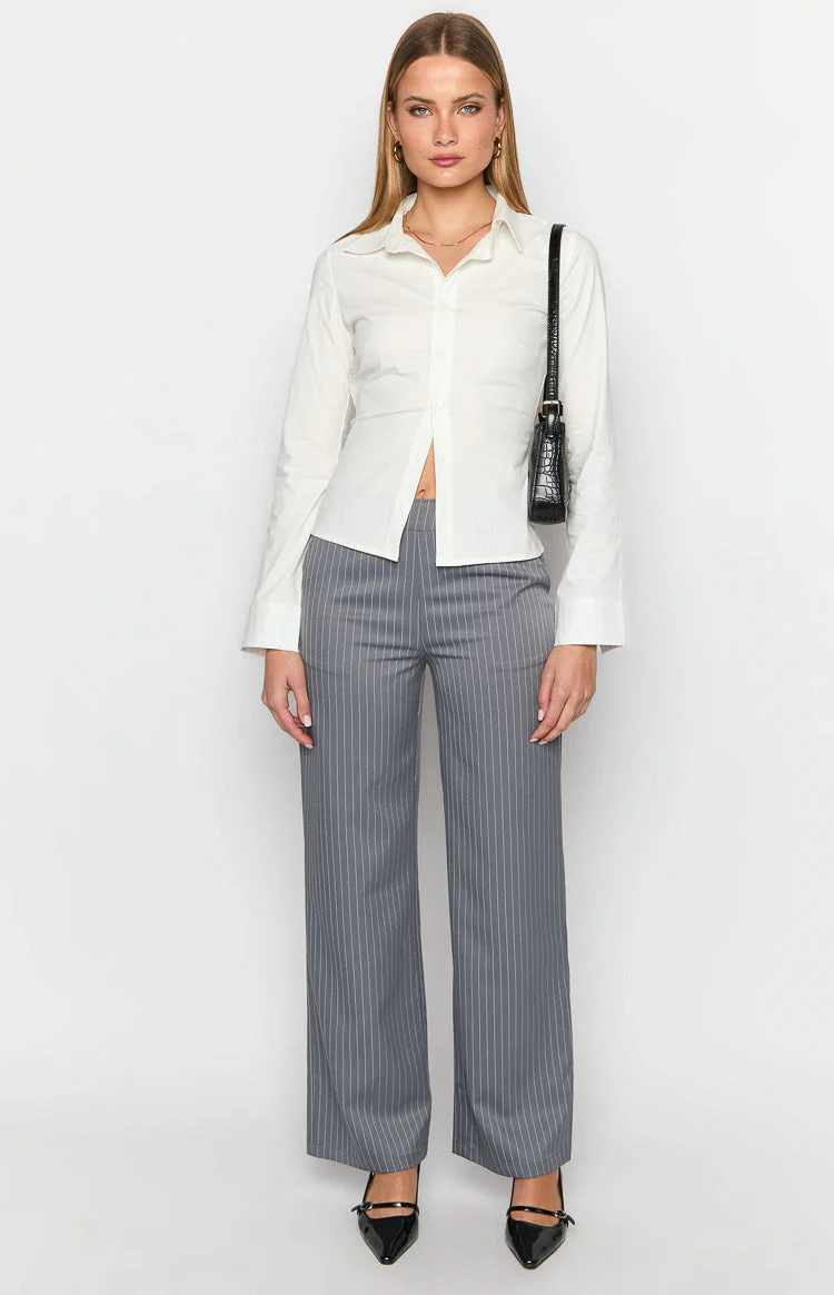 Louis Grey Striped Pants