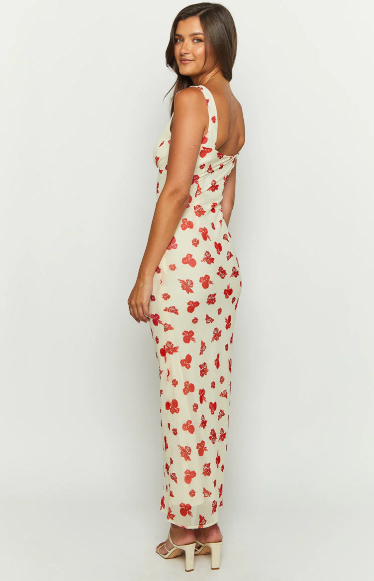 Alonica Rosie Cream Maxi Dress