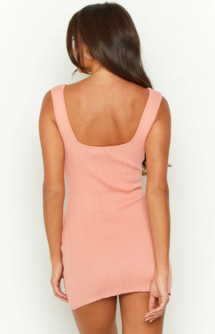 Drea Peach Mini Dress