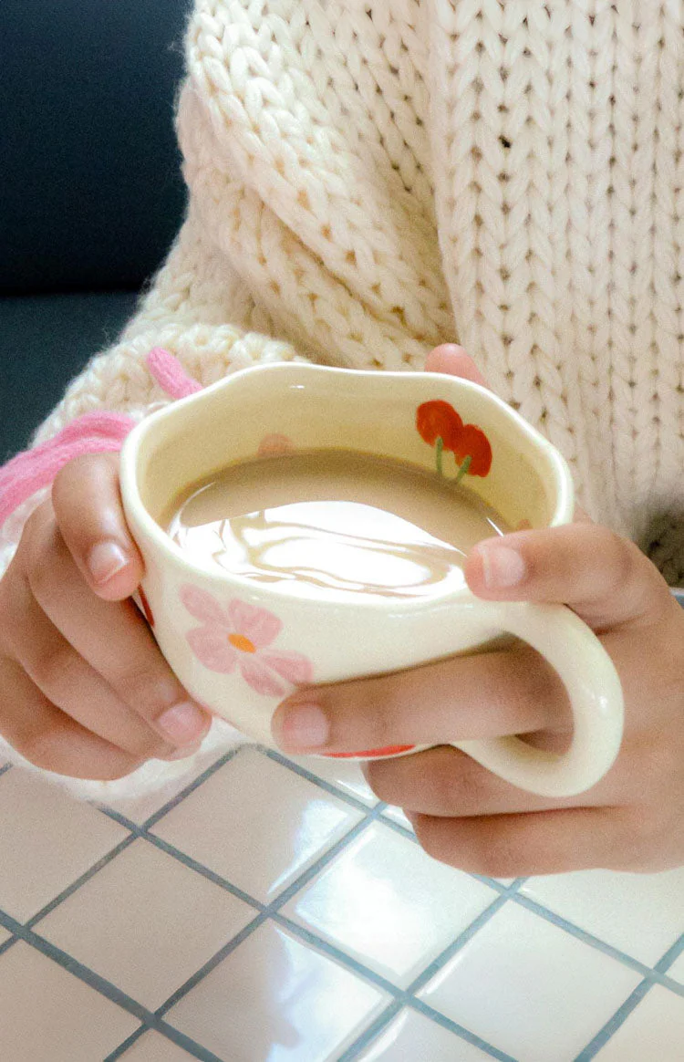 Lila Cherry Floral Mug