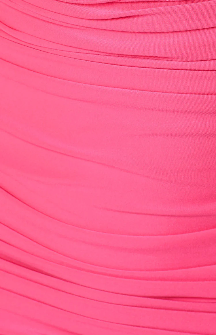 Mae Pink Cross Neck Mini Dress