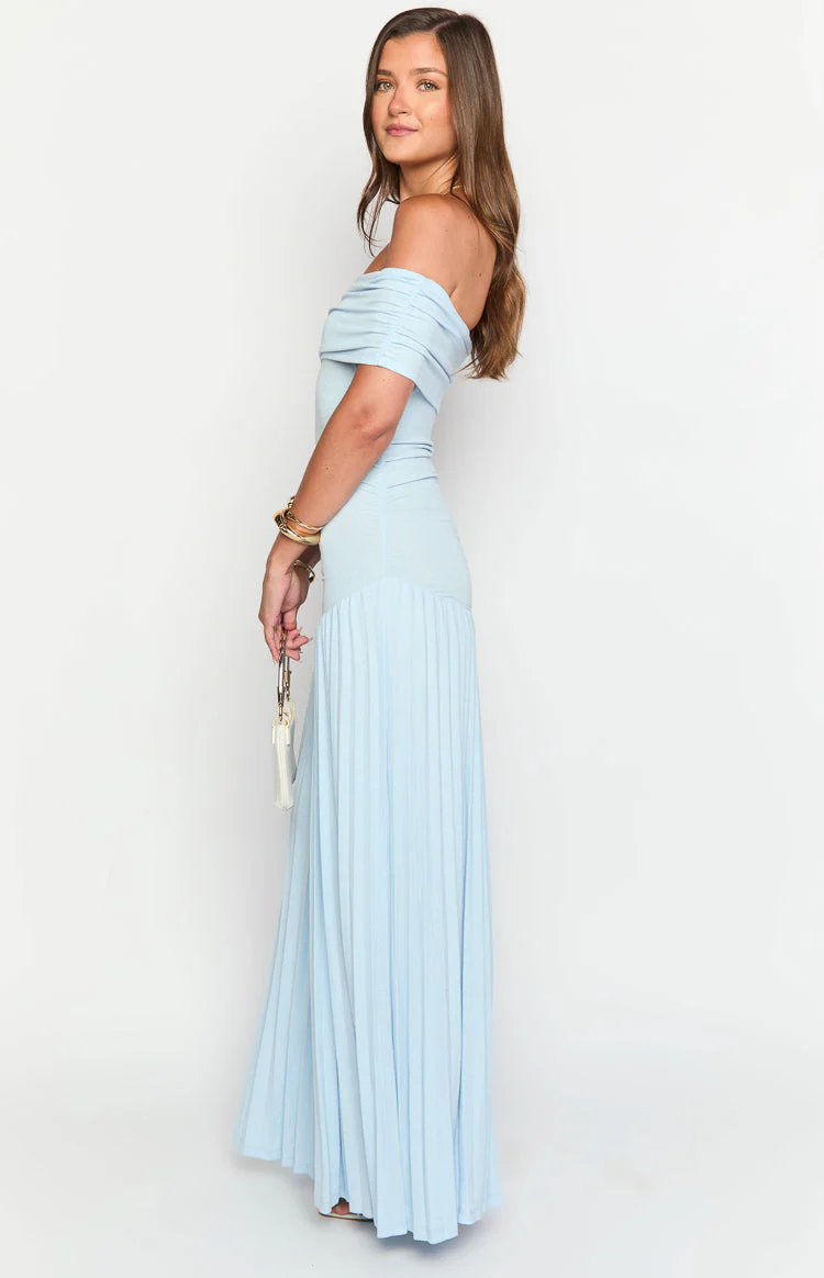 Lioness Field Of Dreams Soft Blue Maxi Dress