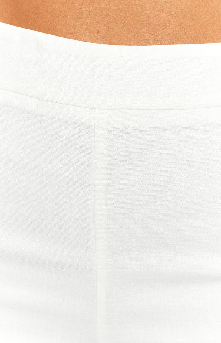Mykonos White Linen Blend Pants