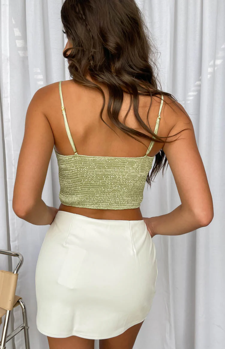 Jaid Green Corset Crop Top