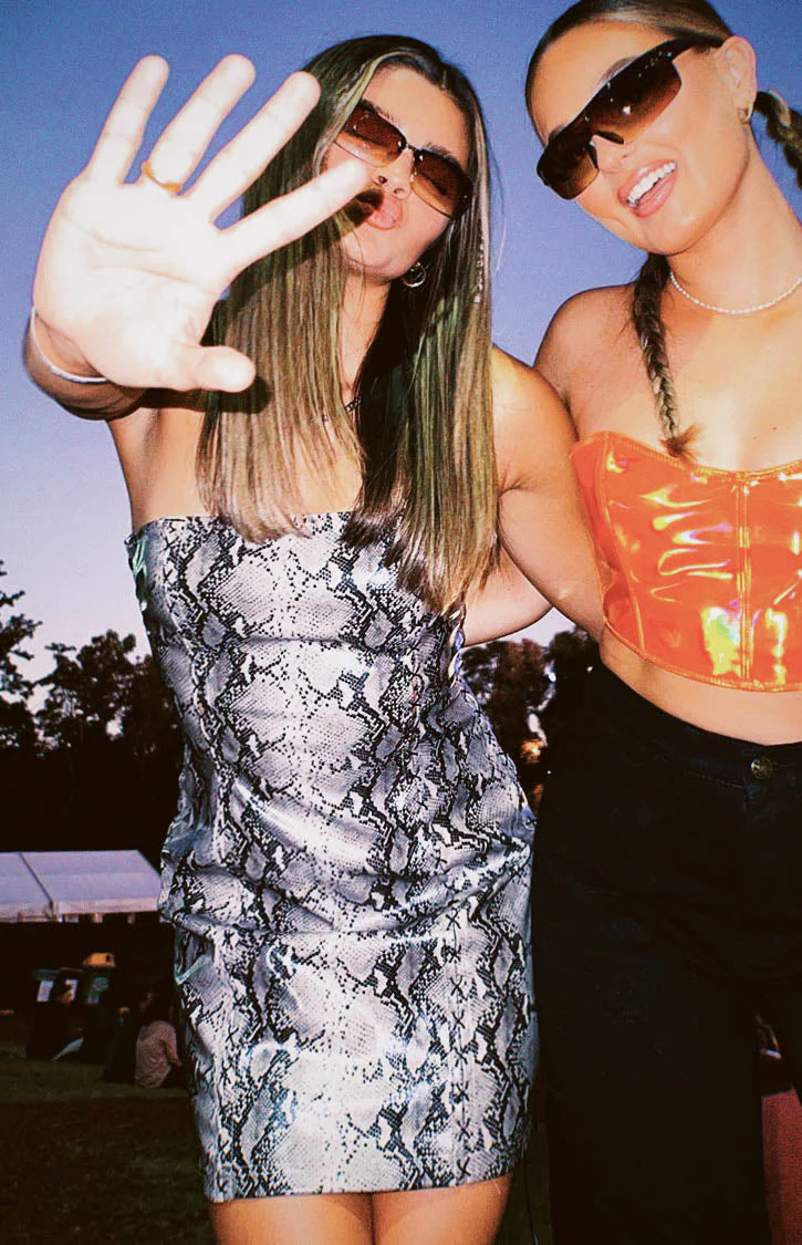 Nia Snake PU Mini Dress