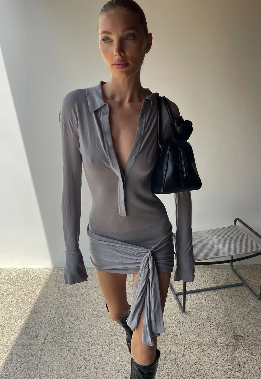 Lioness Soho Grey Mini Dress