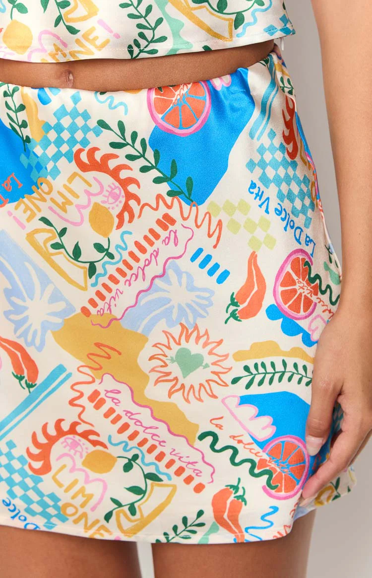 Milliana Dolce Print Mini Skirt