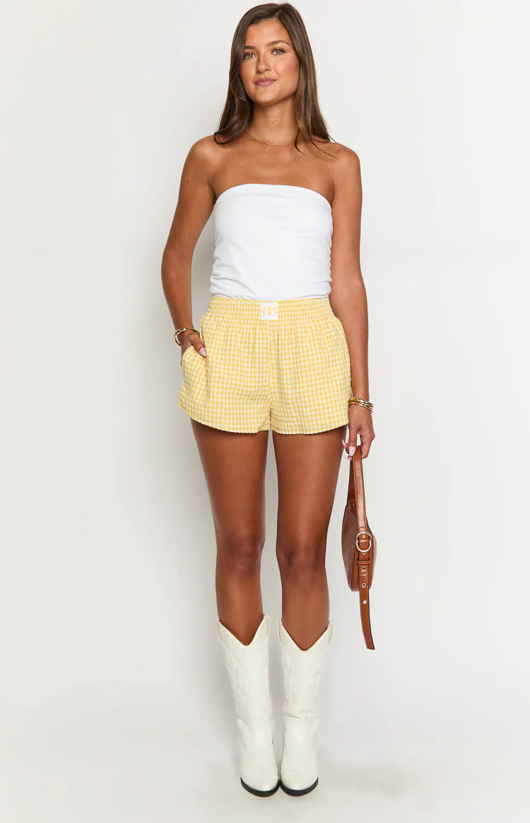 Baxter Yellow Gingham Shorts