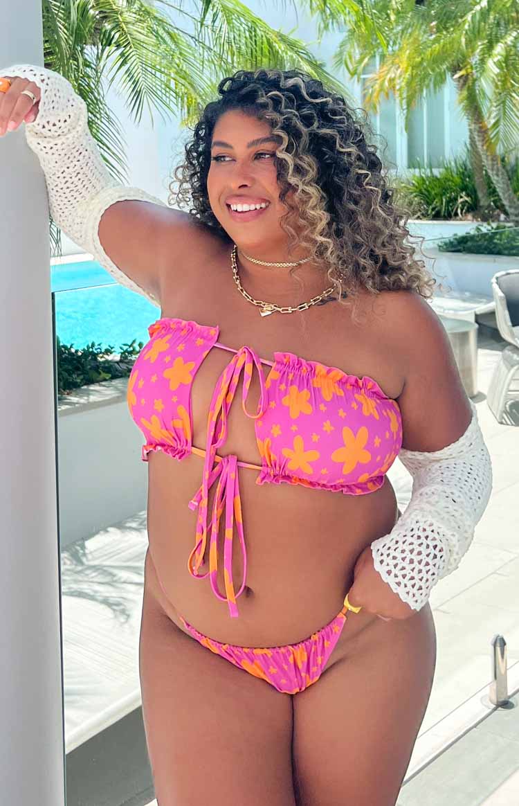 9.0 Swim Chupa Orange Floral Bikini Top