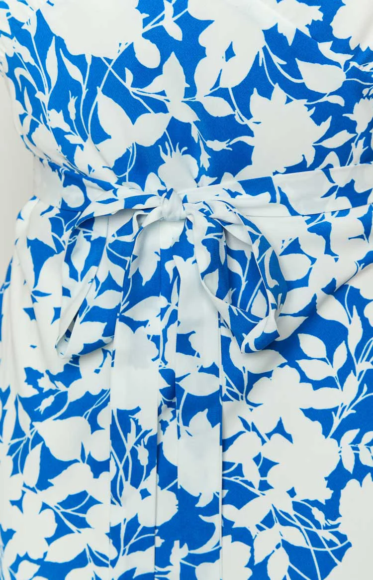 Verlaine Blue Floral Maxi Dress