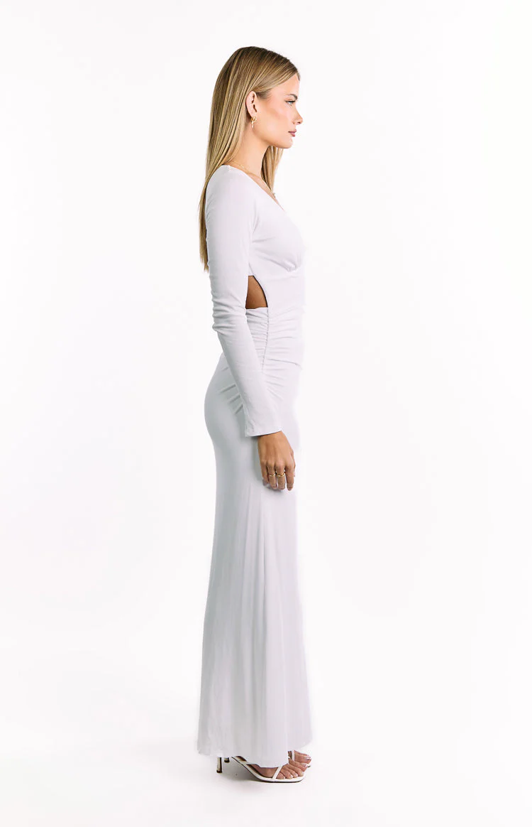 Grayson White Long Sleeve Maxi Dress