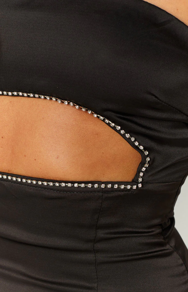 Kaia Black Strapless Mini Dress