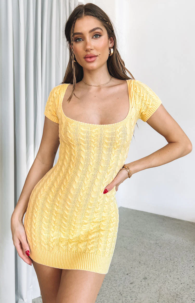 Cable Yellow Mini Dress