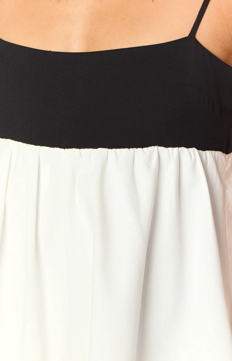 Karia White Contrast Mini Dress