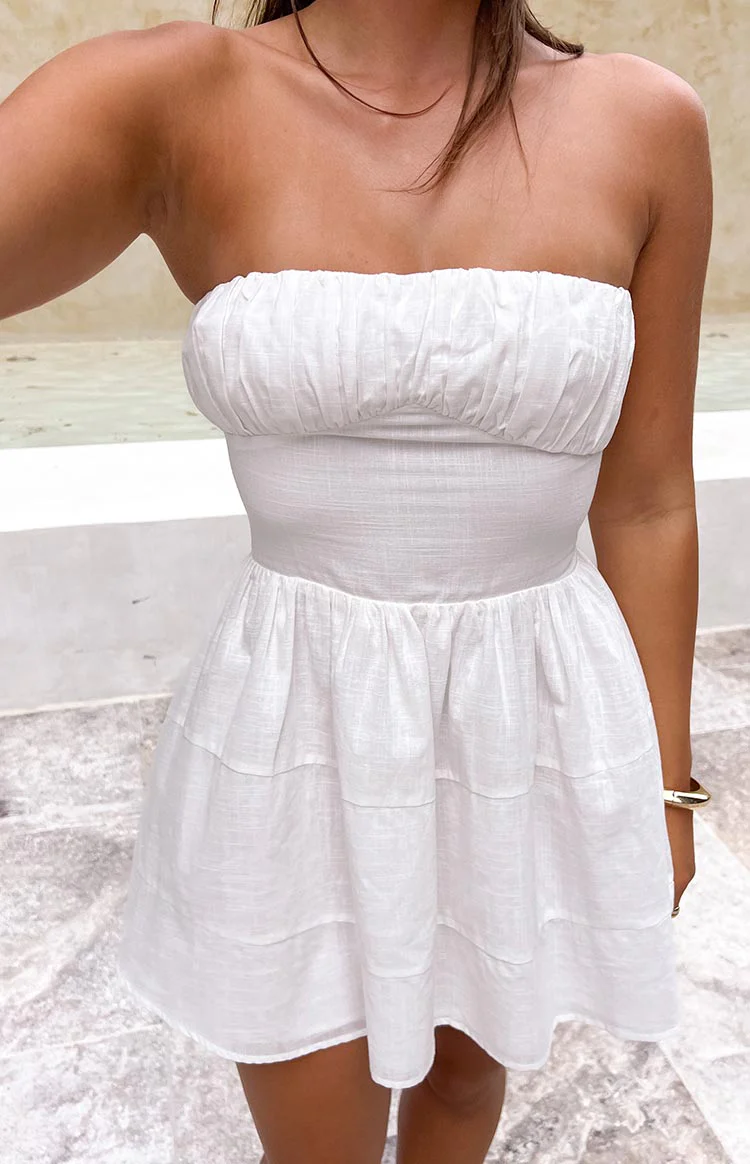 Sinai White Strapless Mini Dress