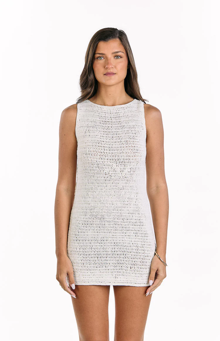 Annalee Cream Crochet Mini Dress