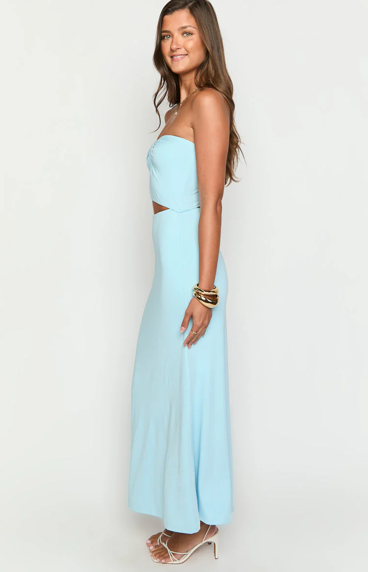 Kain Blue Strapless Maxi Dress
