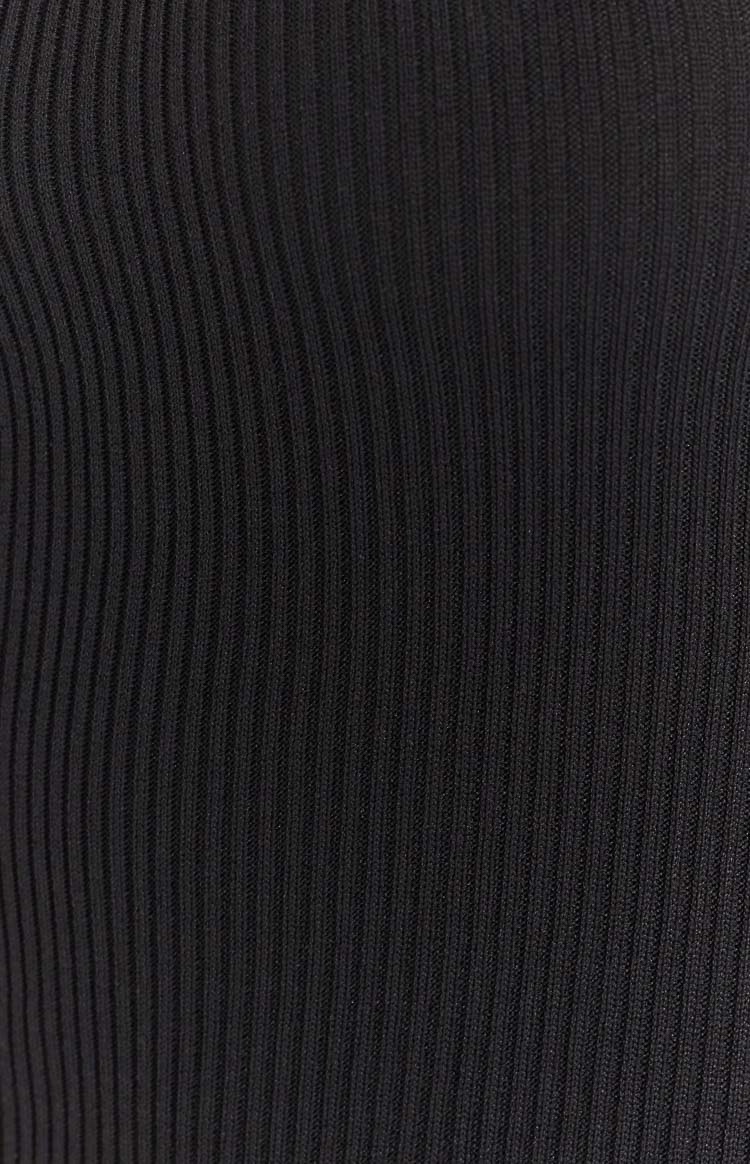 Valencia Strapless Black Midi Lattice Dress