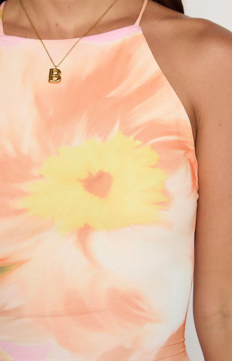 Ashton Pink Floral Kisses Maxi Dress