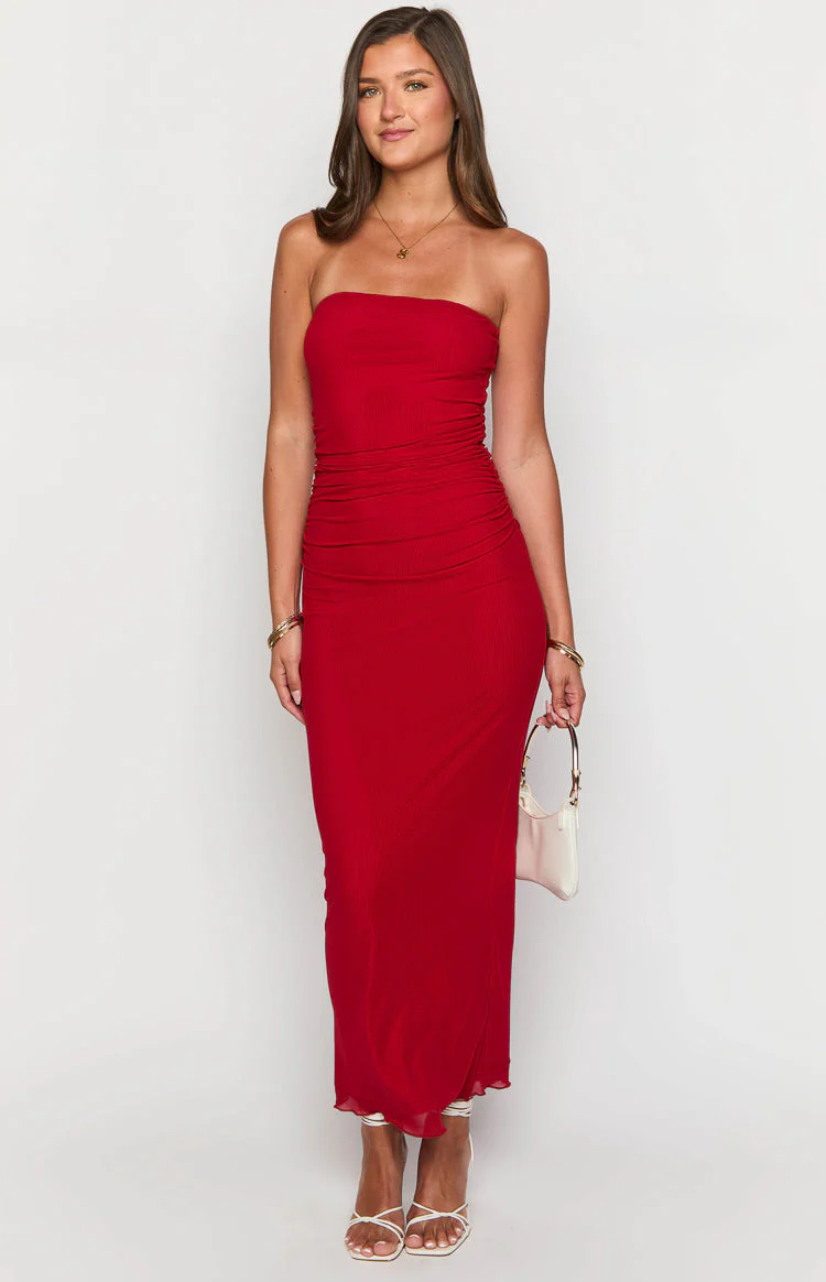 Imogen Red Maxi Dress