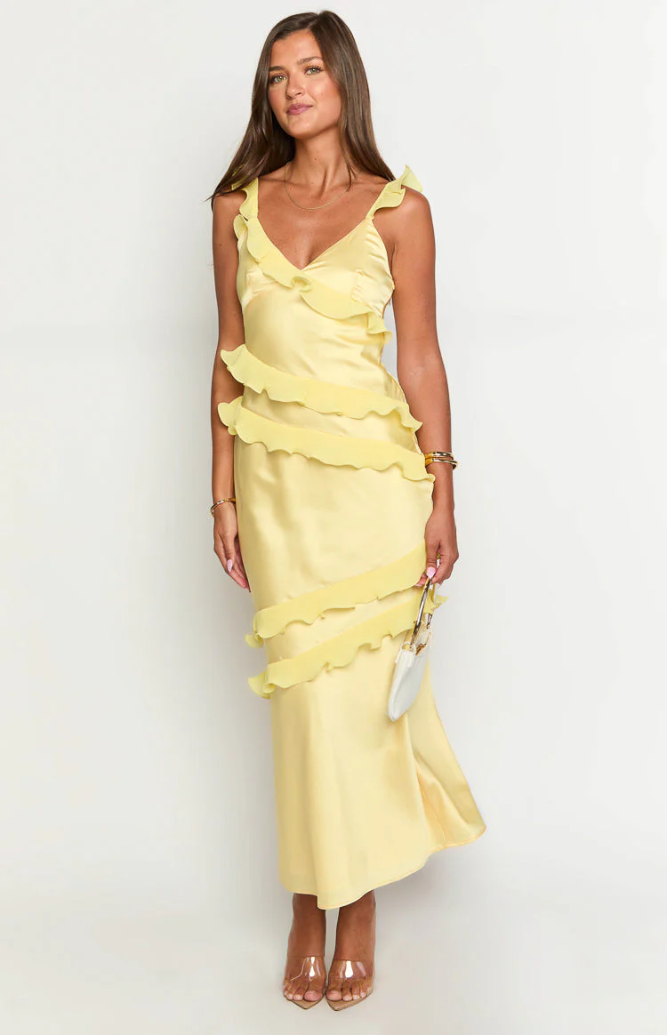 Evan Yellow Maxi Dress
