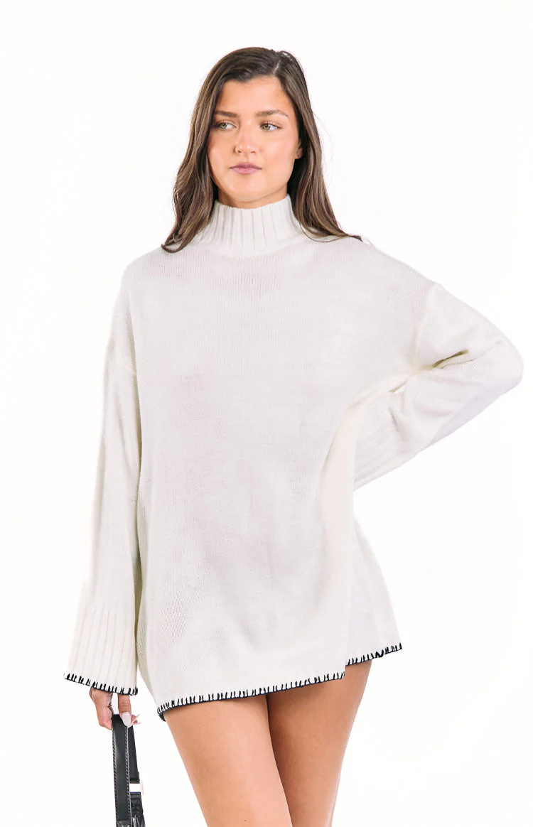Flynn Cream Sweater Dress