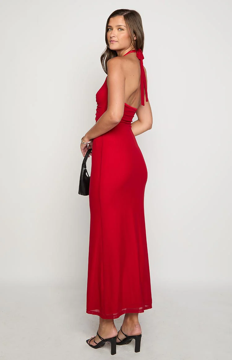 Raymin Red Maxi Dress