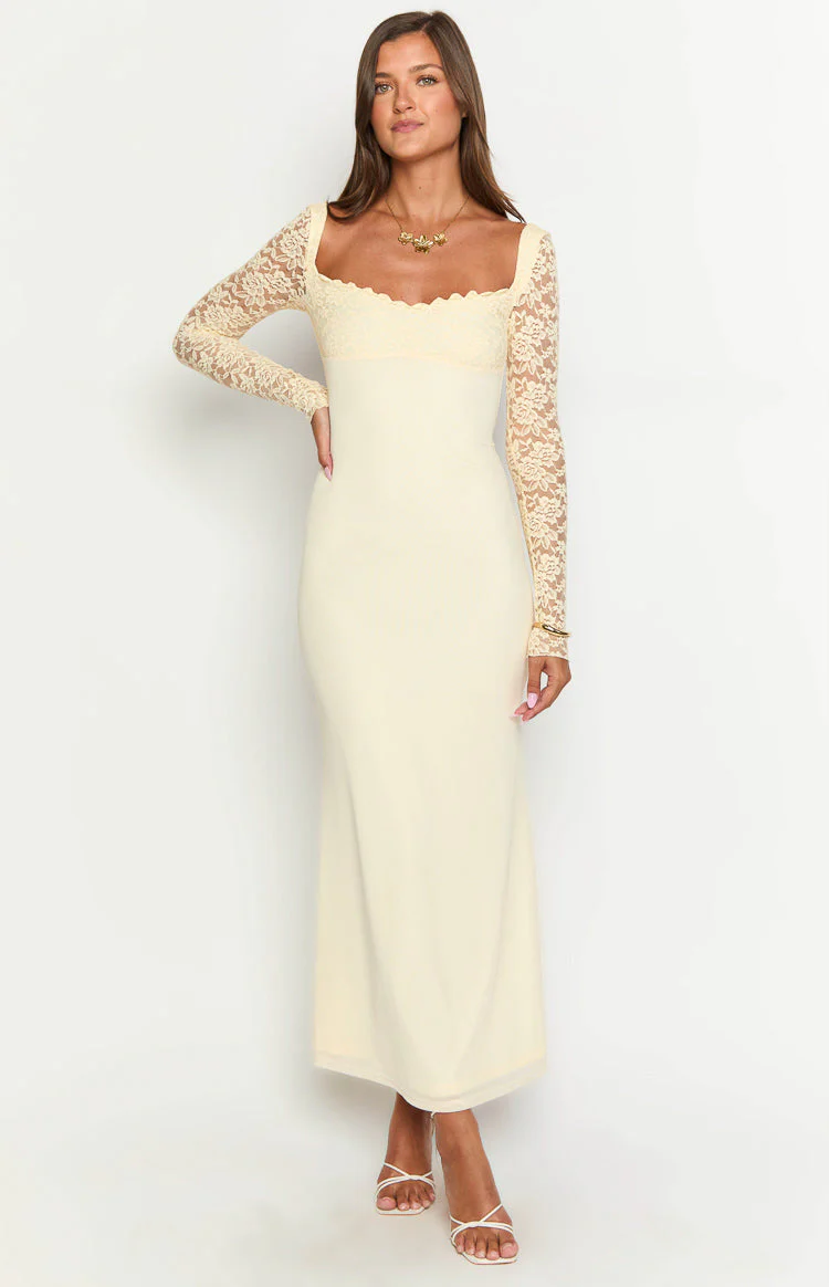 Orlanda Cream Maxi Dress