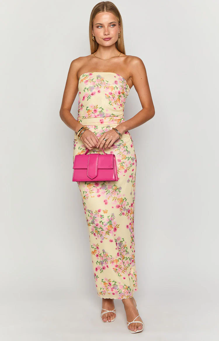 Imogen Yellow Bloom Maxi Dress