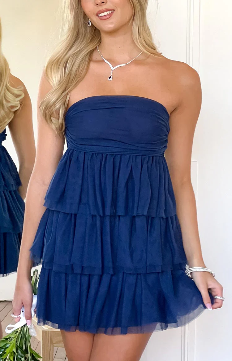 Birthday Girl Navy Mini Party Dress