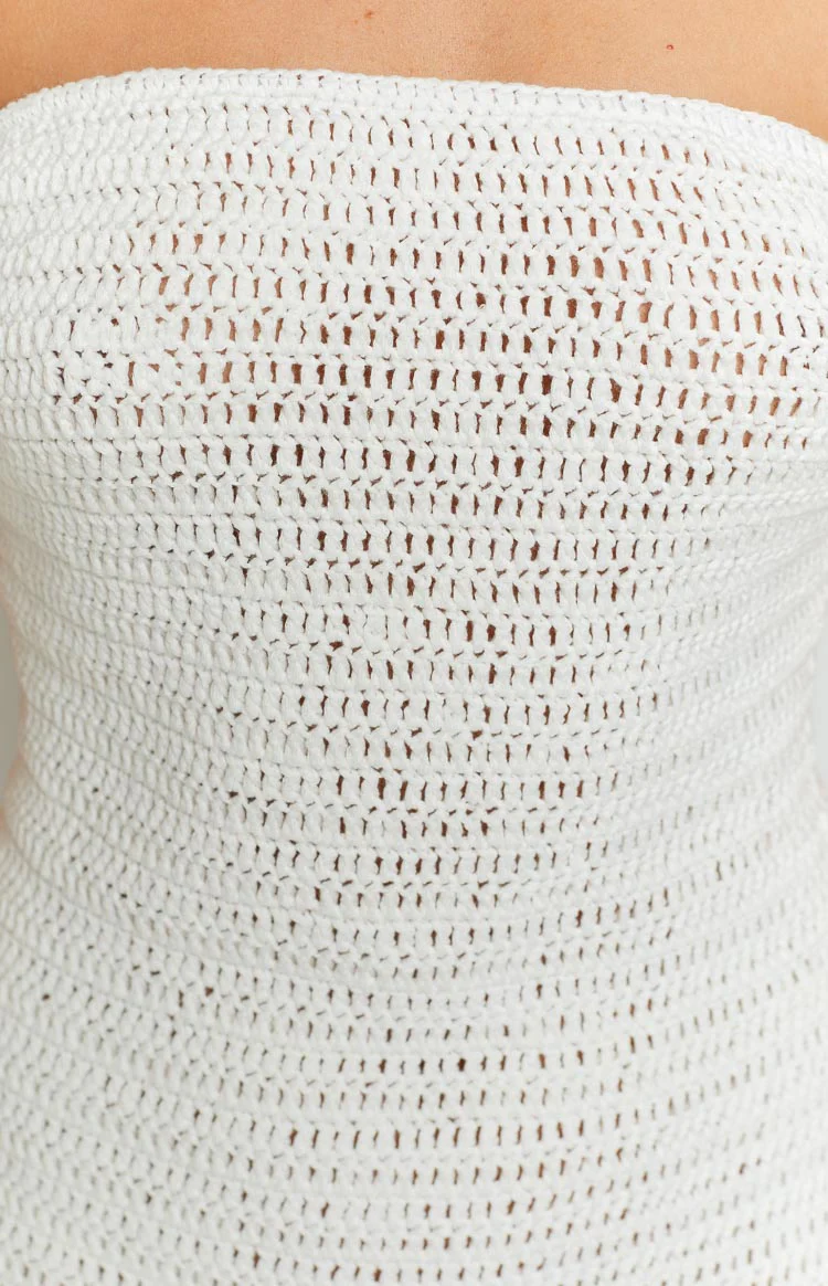 July White Knit Mini Dress
