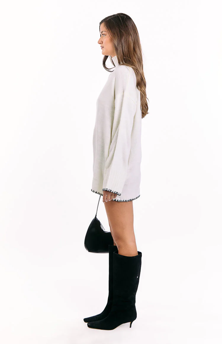 Flynn Cream Sweater Dress