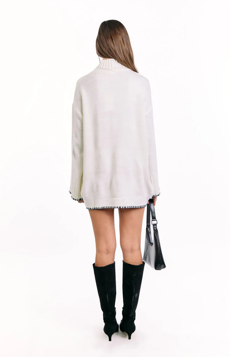 Flynn Cream Sweater Dress
