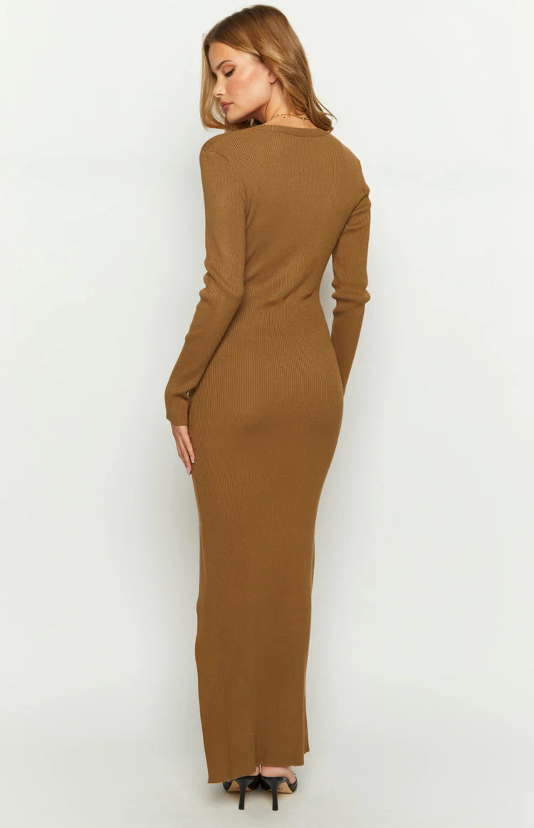 Lioness Opulence Camel Maxi Dress