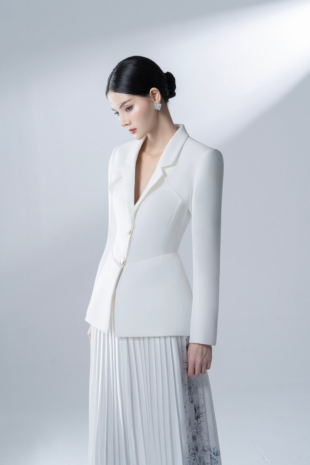 Waterhyacinth Notched Lapels Blazer