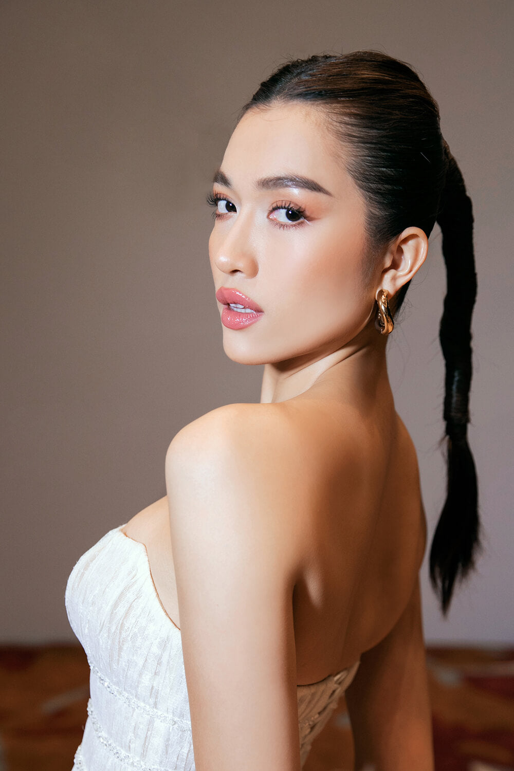 Quinn Ball Gown Straight Across Neck Tulle Ankle Length Dress