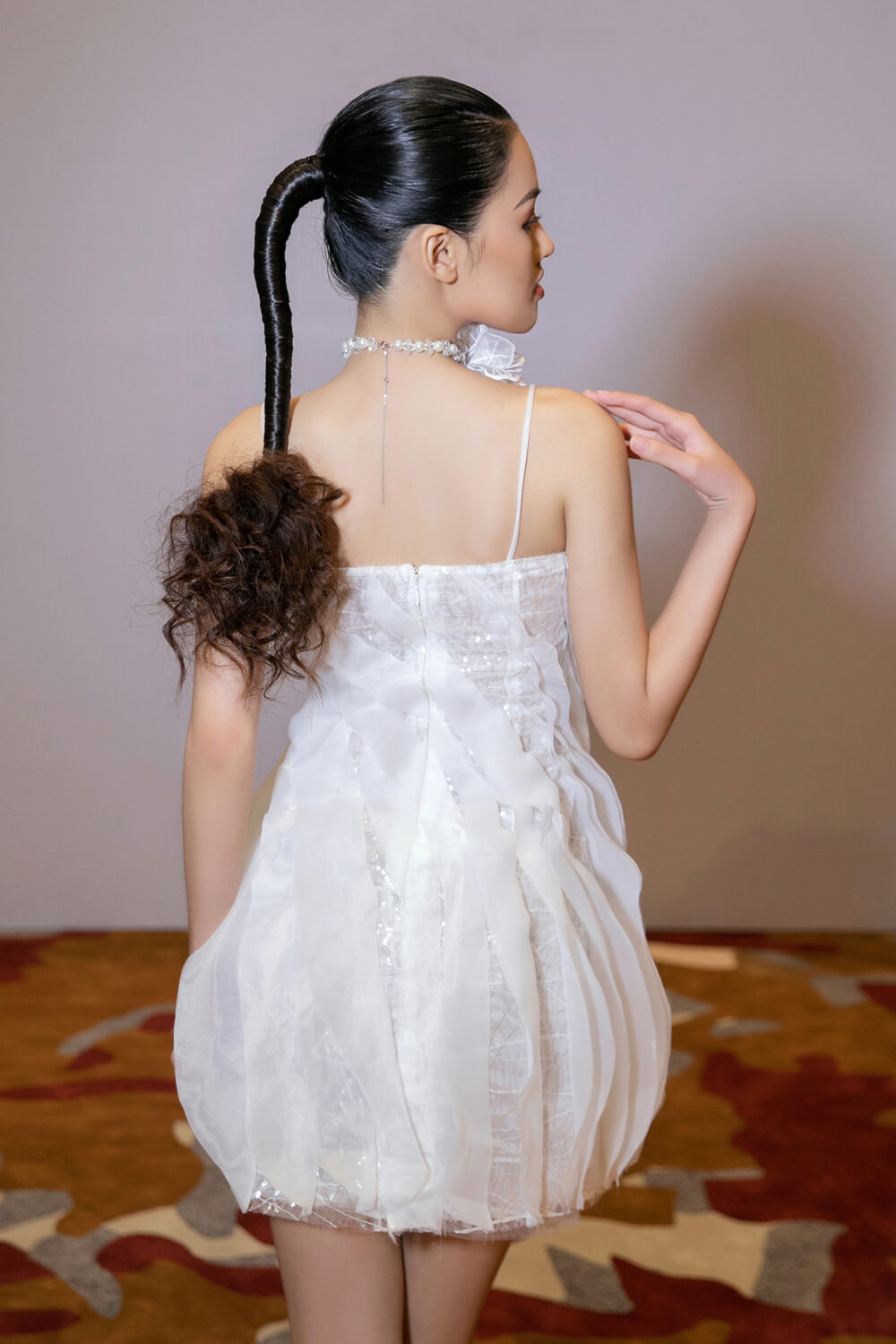 Kennedy Straight Ruffled Lace Mini Dress