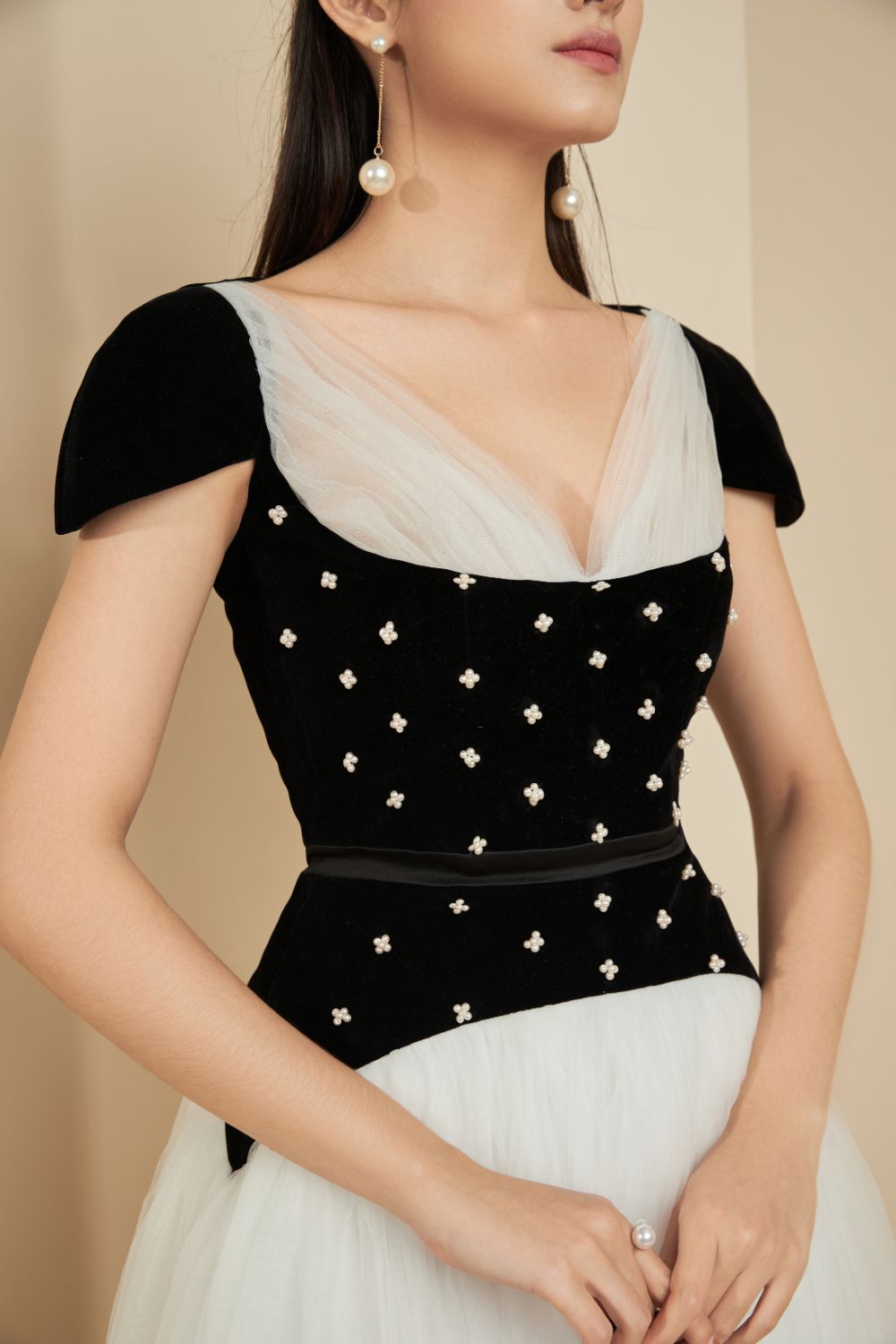 Baxenda Heart Neck Dress