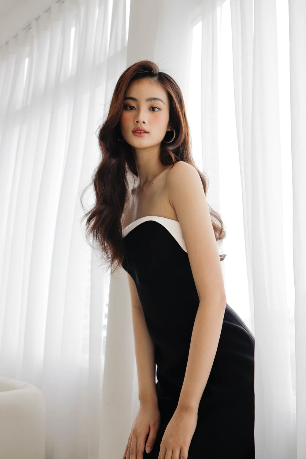 Sophia A-line Chest Cup Khaki Midi Dress