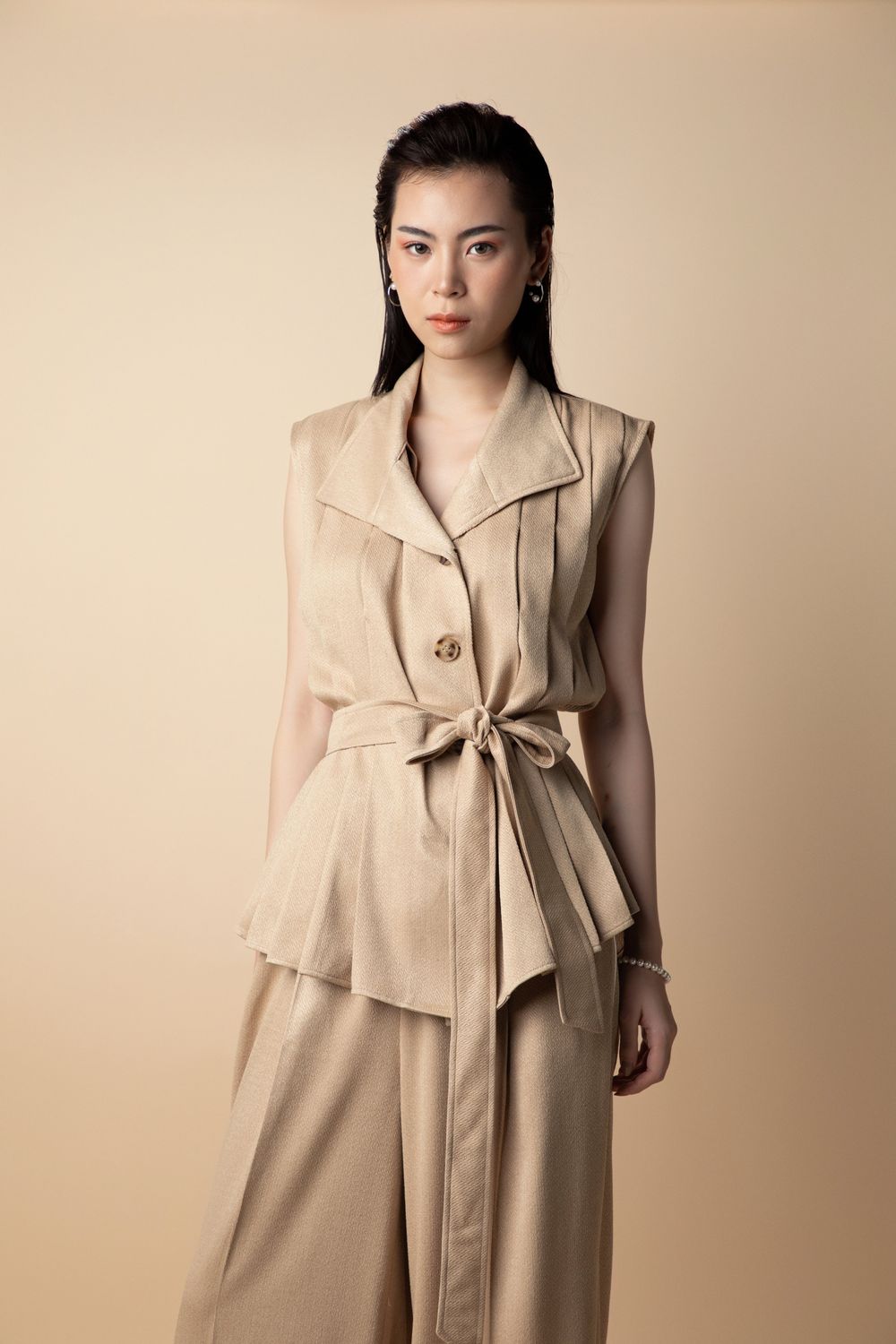 Marina Straight Sleeveless Wool Top