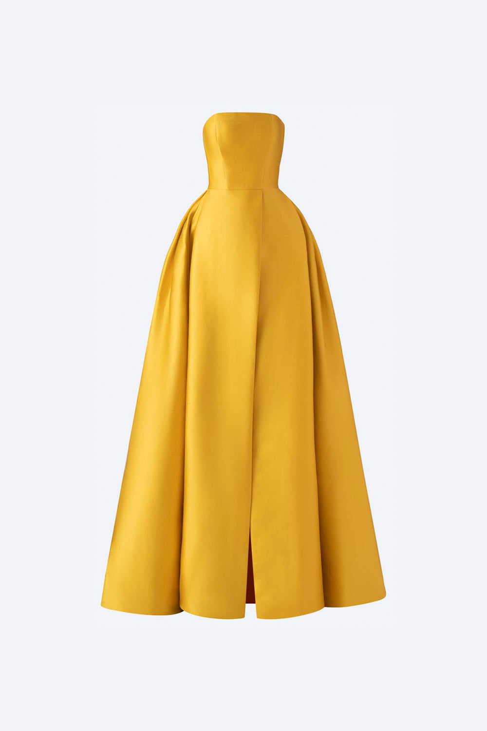 Clara Ball Gown Straight Across Neck Taffeta Maxi Dress