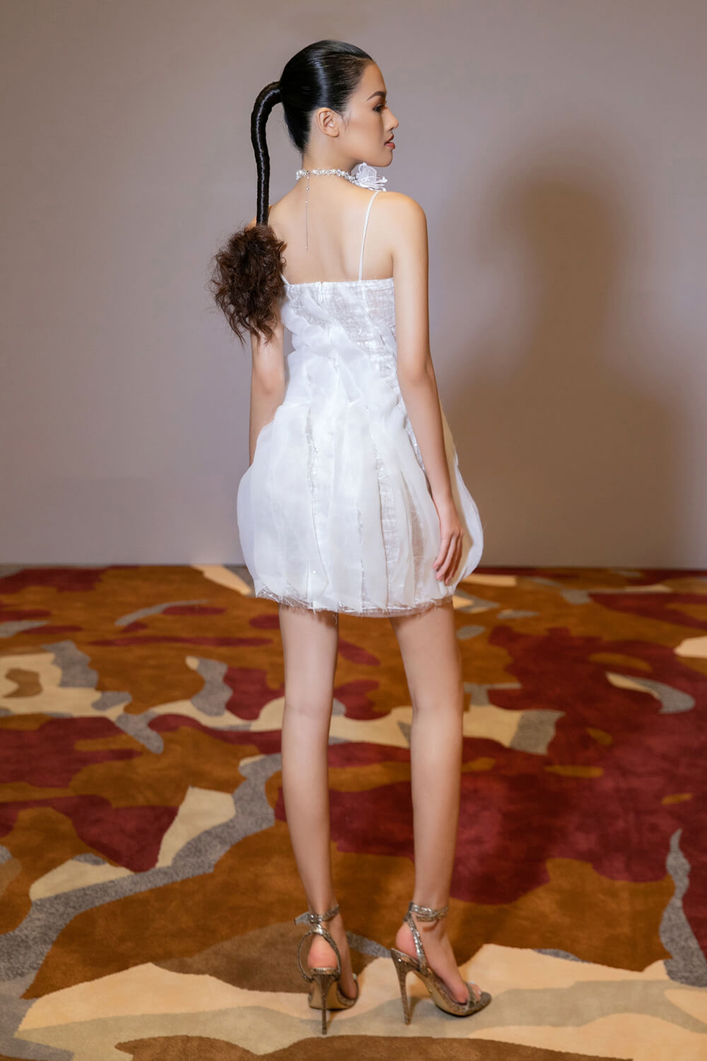 Kennedy Straight Ruffled Lace Mini Dress