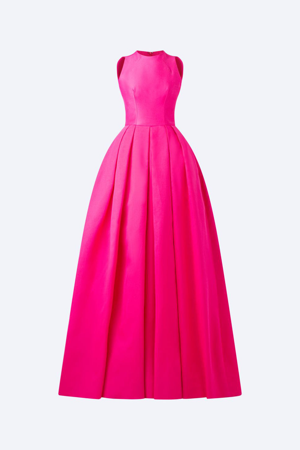 Olivia Ball Gown Round Neck Taffeta Maxi Dress