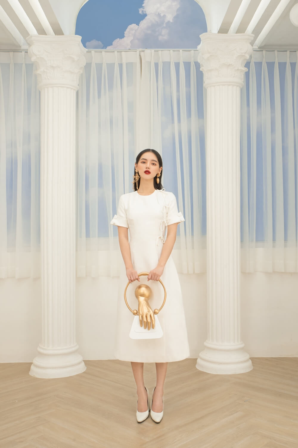 Emma Folded Sleeves Dress