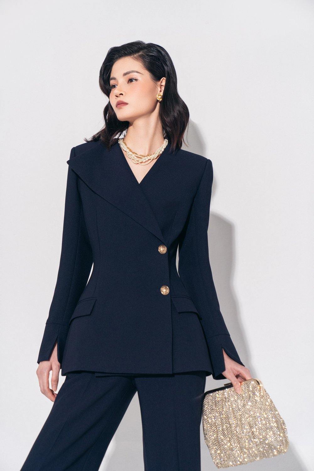 Utah Asymmetric Collar Suiting Jacket