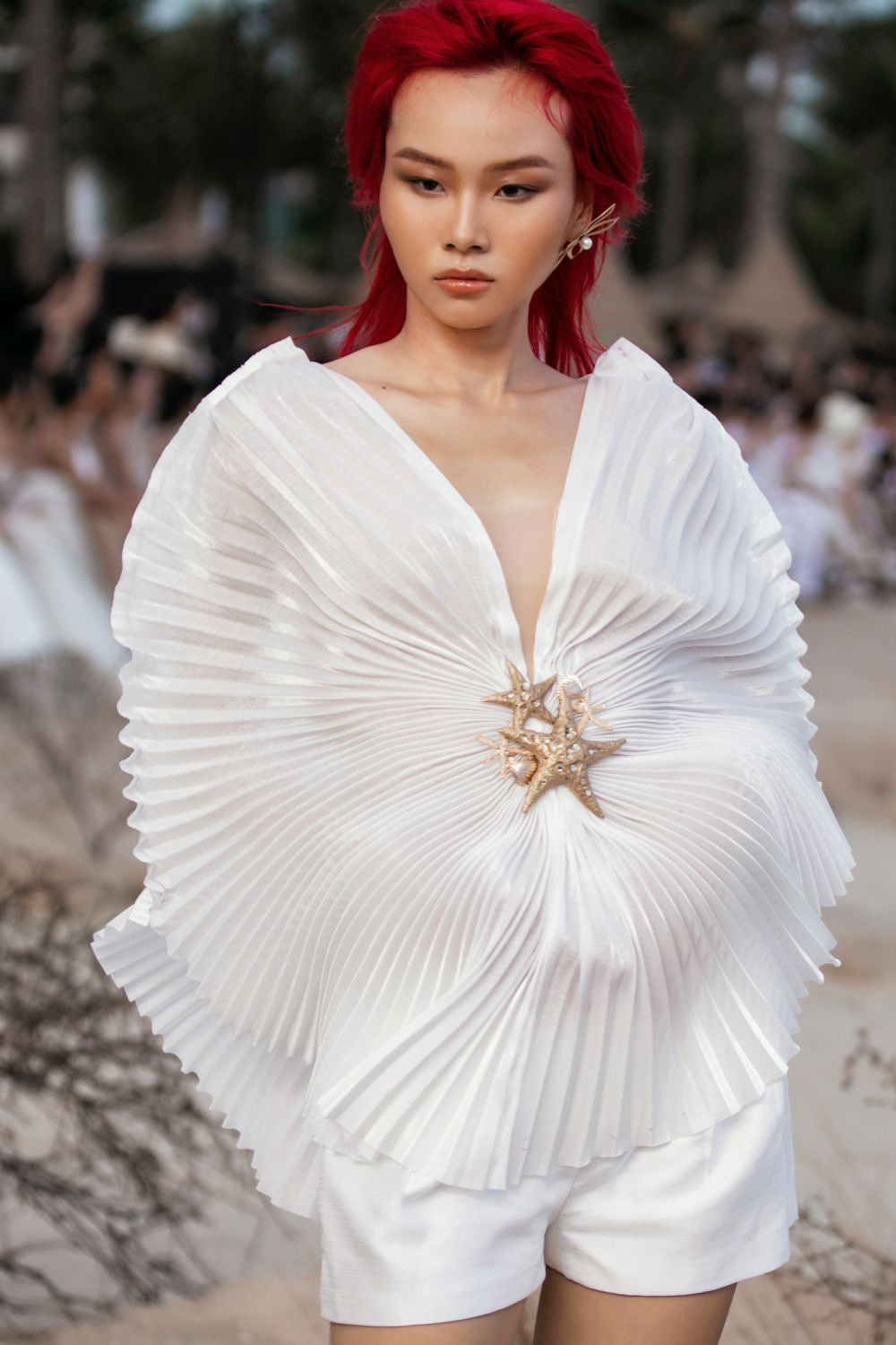 Leilani Pleated Batwing Sleeved Chiffon Set