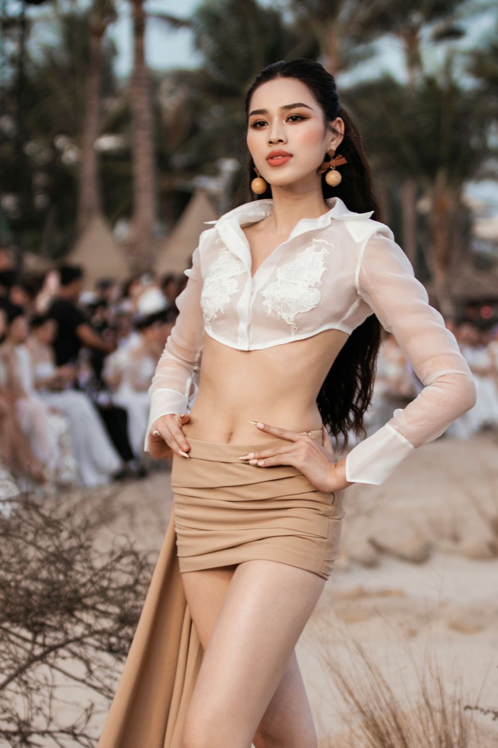 Lucy Cropped Long Sleeved Organza Set