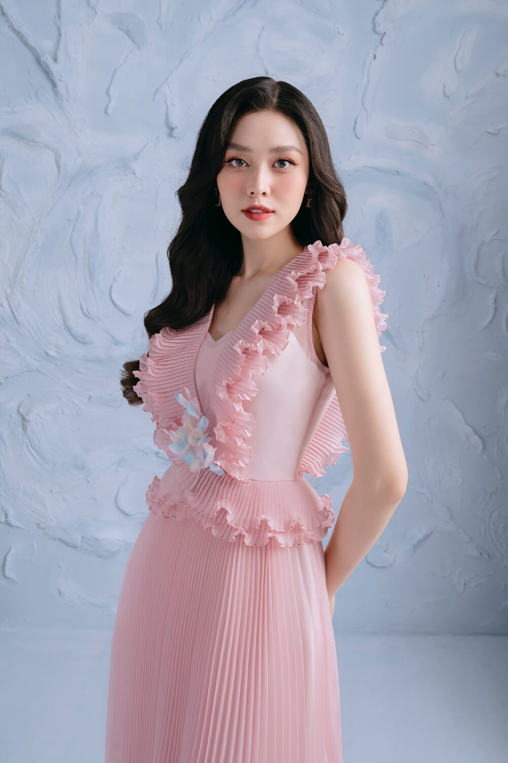 Rainbow Flower Applique Cotton Brooch