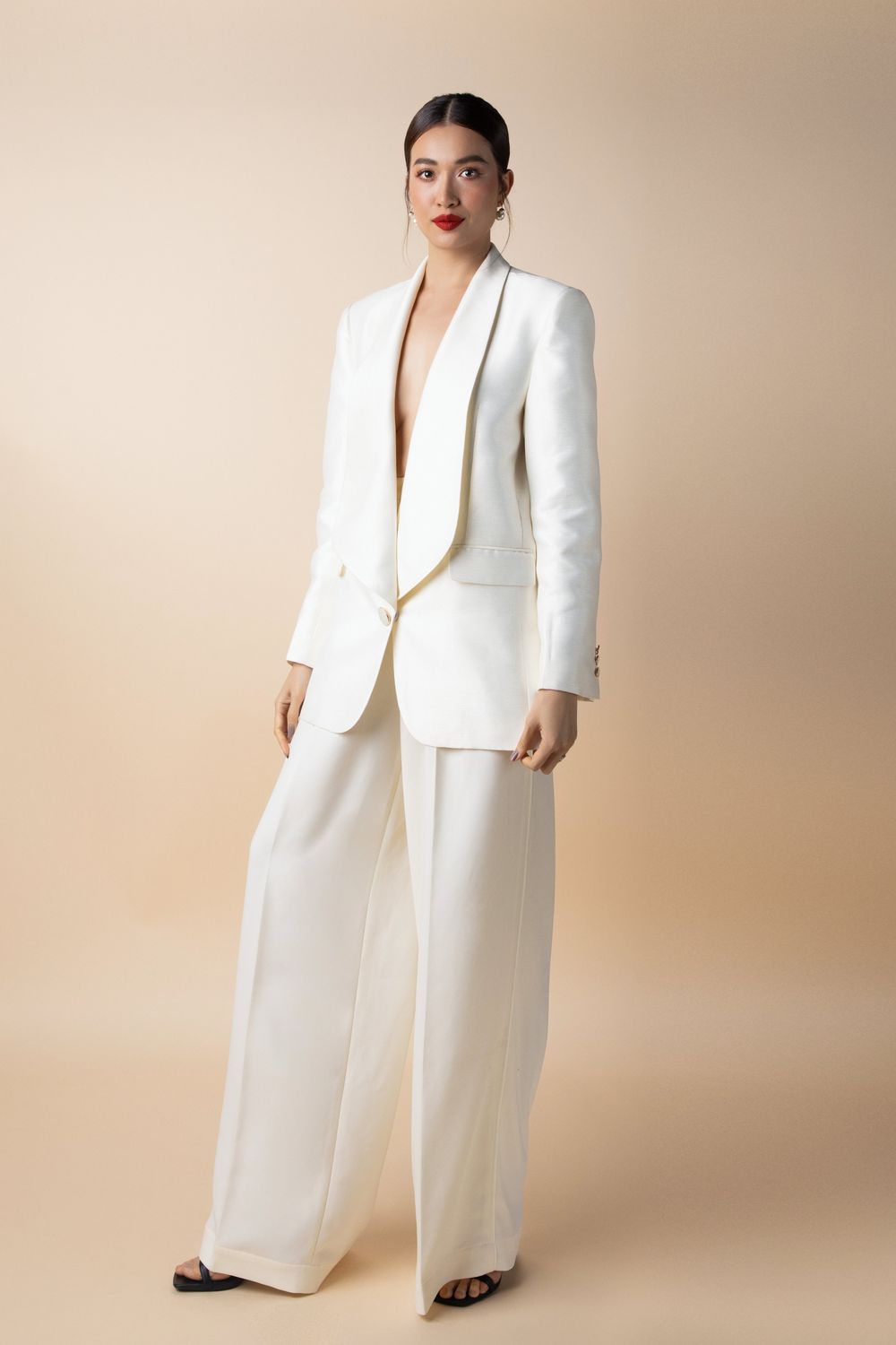 Ashley Straight Shawl Lapel Wool Blazer